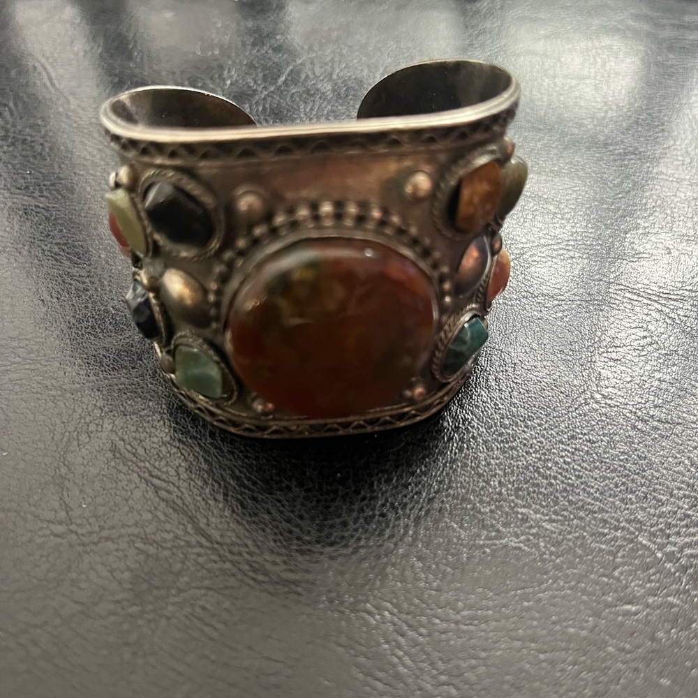 Multicolor Stone Cuff Bracelet - image 5